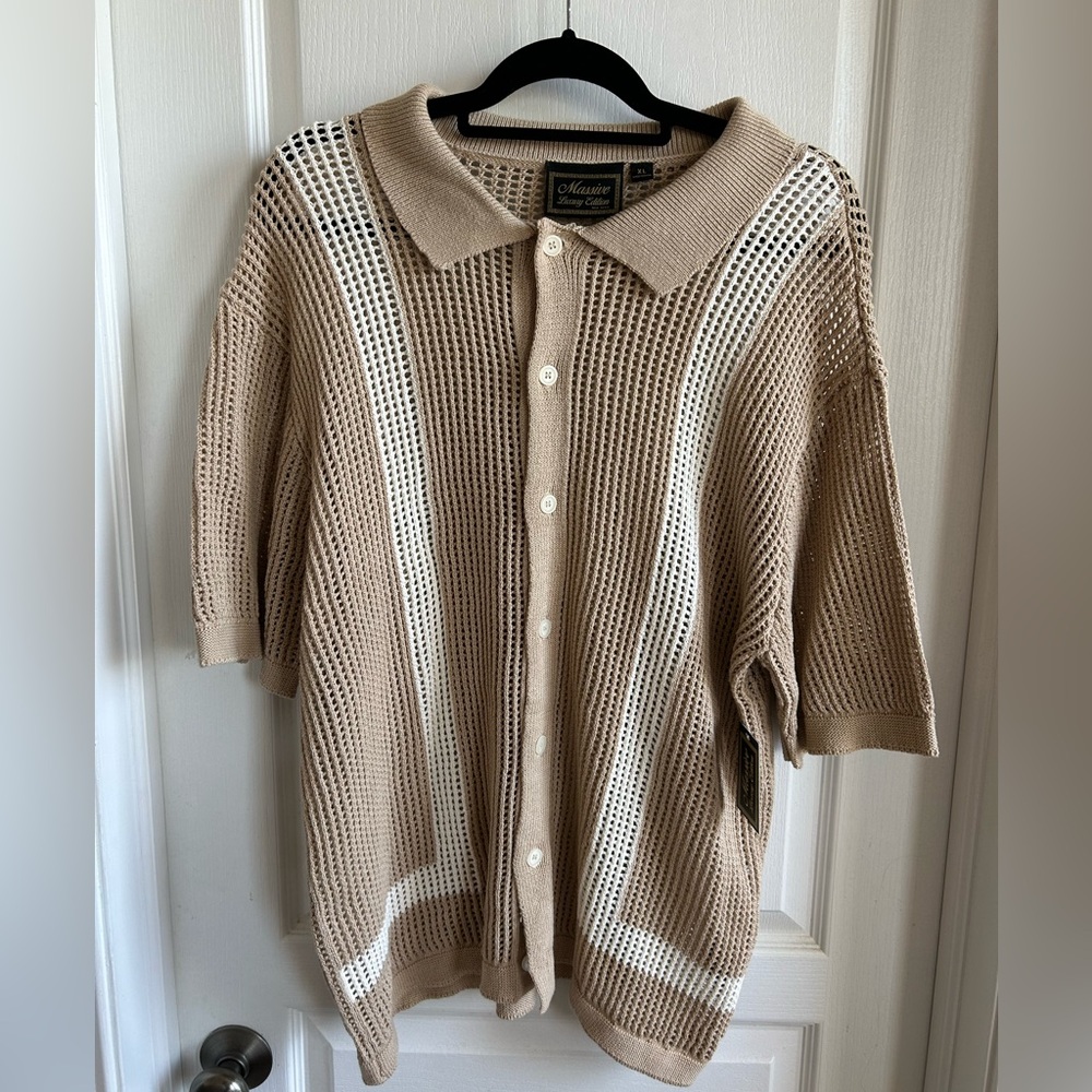 Massive Luxury Edition Vintage Style Crochet Knotted Button Up
